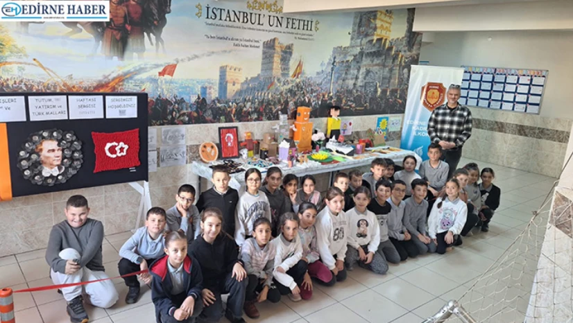 Minik öğrencilerden yerli üretim, el emeği ve kültür aynı sergide buluştu