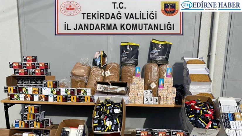 Tekirdağ'da 241 bin makaron ele geçirildi