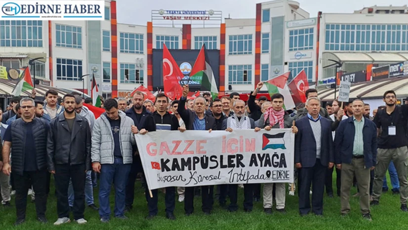 Üniversite gençliği Gazze için sokaktaydı