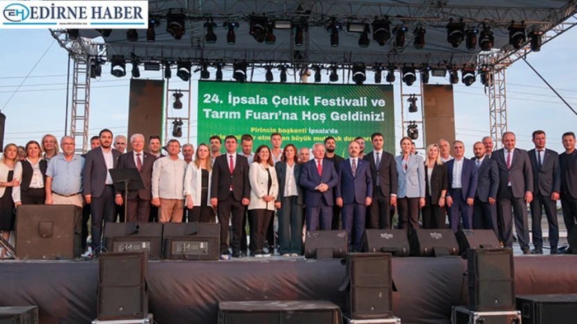 AK Parti Edirne Teşkilatı, İpsala Çeltik Festivali'nde korteje katıldı