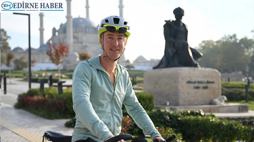 Arkadaşının Anısına 6 Bin Kilometre Pedal Çevirdi, Edirne'ye Geldi