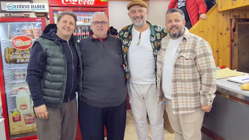 Ciğerci Kemal Usta, ünlü sanatçıları Edirne lezzetiyle ağırladı