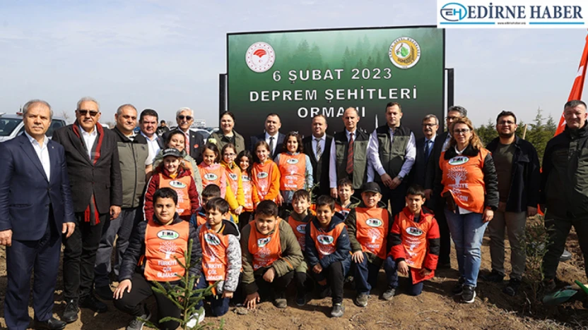 Depremde hayatını kaybedenler için Trakya'da hatıra ormanları oluşturuldu