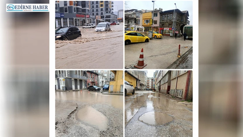 Edirne'de sağanak alarmı: Yetersiz altyapı yine sınıfta kaldı