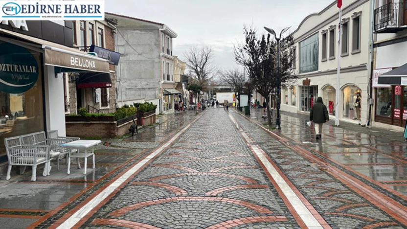 Edirne'de yağmur etkili oldu