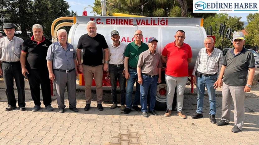 Edirne İl Özel İdaresinden Çamlıca'ya yangın tankeri