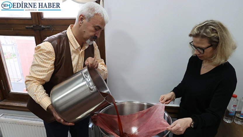 Edirne kırmızısı atölyelerde moda ürünlerine dönüşüyor