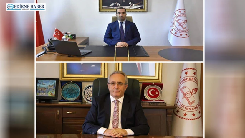 Edirne Milli Eğitim'de bayrak değişimi