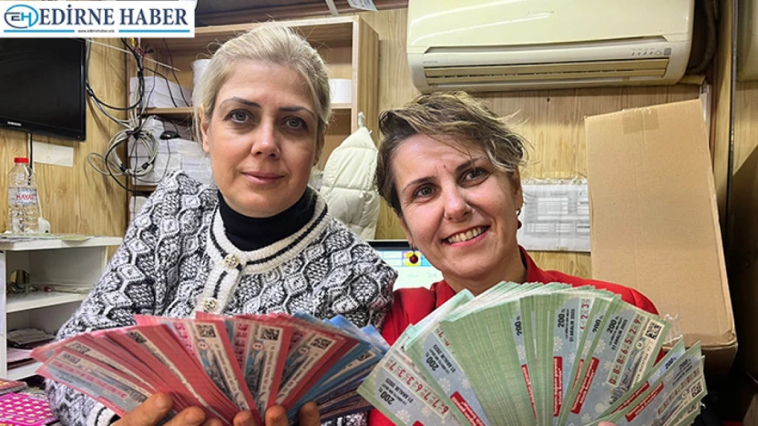 Edirneliler şansa koştu çeyrek bilete yoğun ilgi