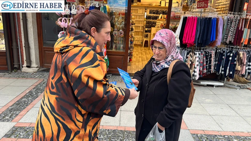 Edirnelilere hak ve özgürlük bilinci için broşürlü anlatım
