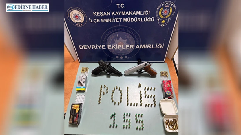 Gece denetiminde silah yakalandı