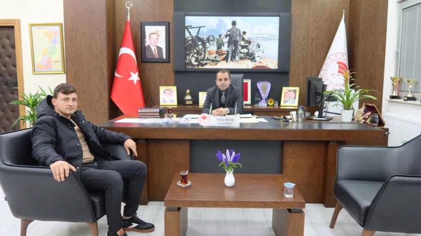 Genç çiftçi Berk Koç'tan Köse'ye ziyaret