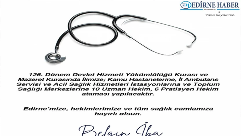 İba'dan kente 16 yeni hekim müjdesi