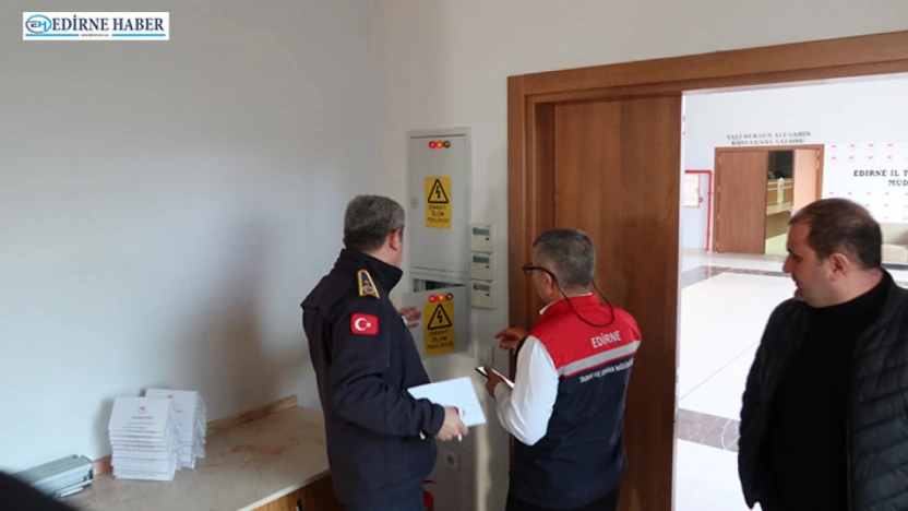 Kamu binasında yangın tedbirleri denetlendi