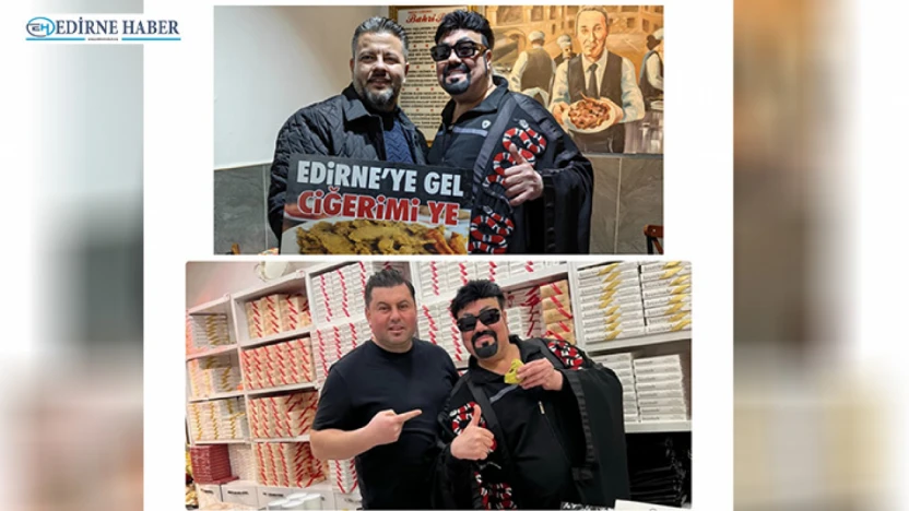 Kobra Murat'tan Edirne'de tava ciğer ve tatlı molası