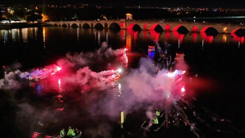 Meriç'te meşaleli fener alayı gecesi