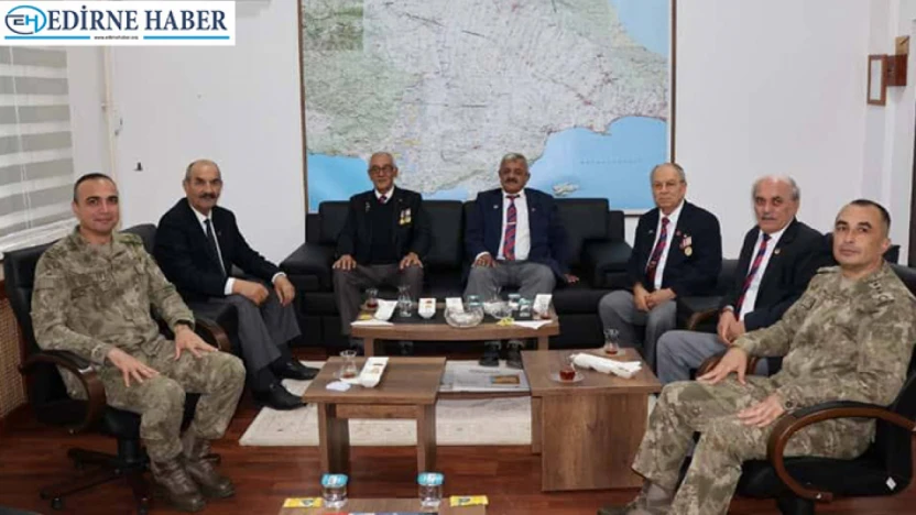 Muharip Gazilerden Tuğgeneral Sarp'a nezaket ziyareti