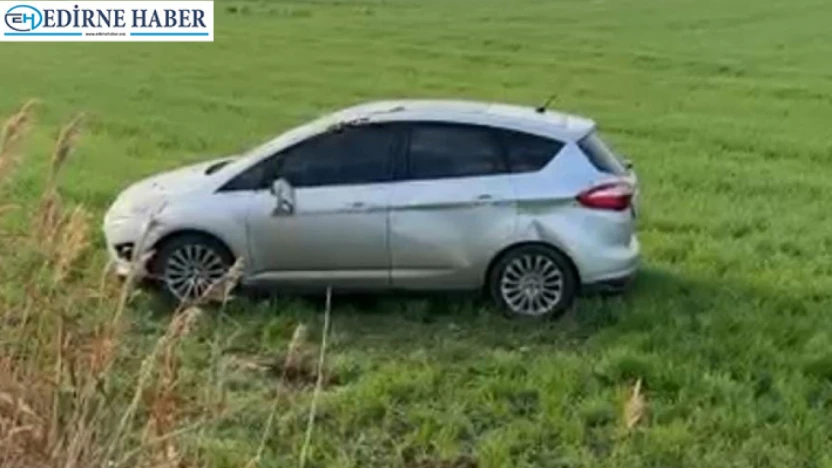 Otomobil tarlaya uçtu, Sürücüsü yaralandı