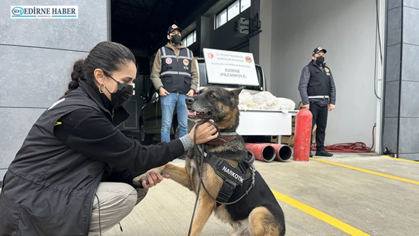 Pazarkule Sınır Kapısı'nda otomobilde 19 kilo 692 gram esrar ele geçirildi