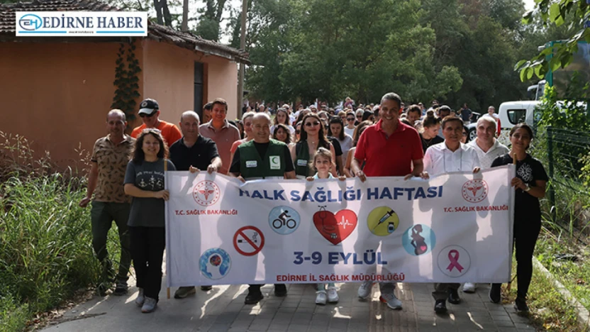 Sağlıklı yaşama dikkat çekmek için yürüyüş düzenlendi