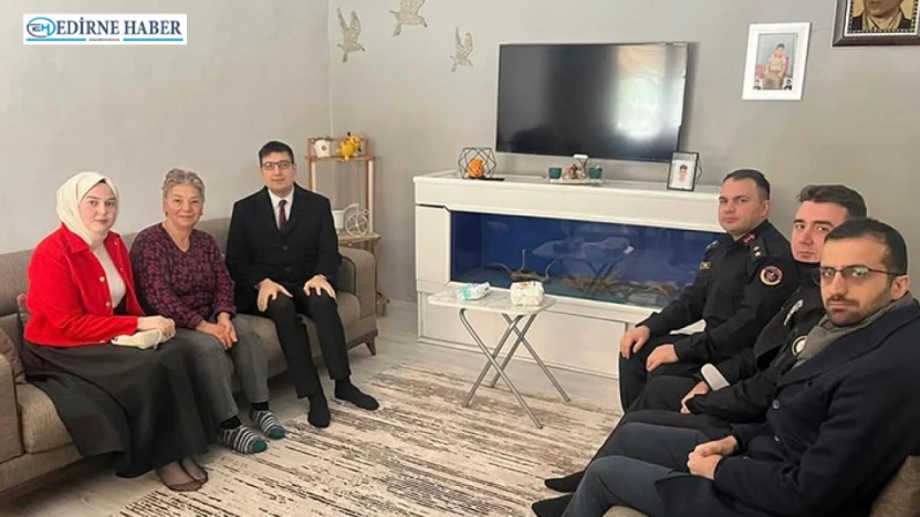 Süloğlu'nda şehit ailelerine Berat Kandili ziyareti