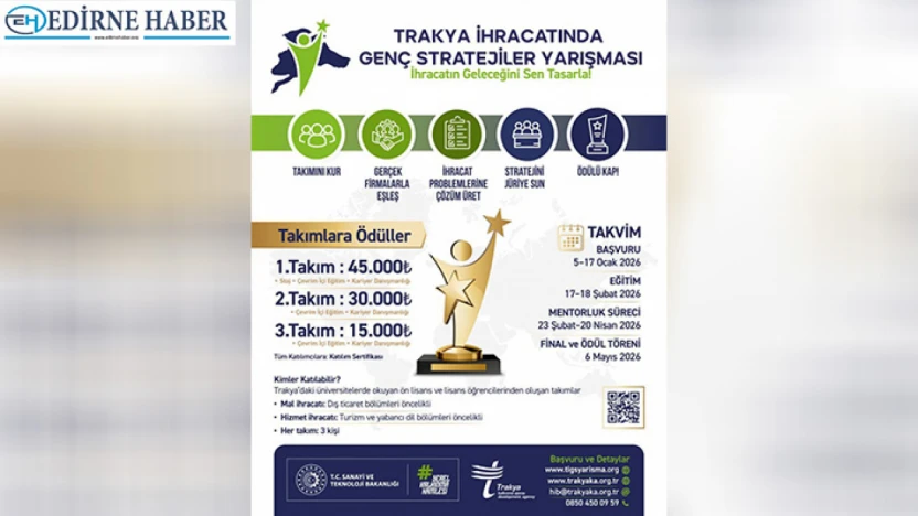 TRAKYAKA'dan gençlere 45 bin TL'lik ihracat yarışması