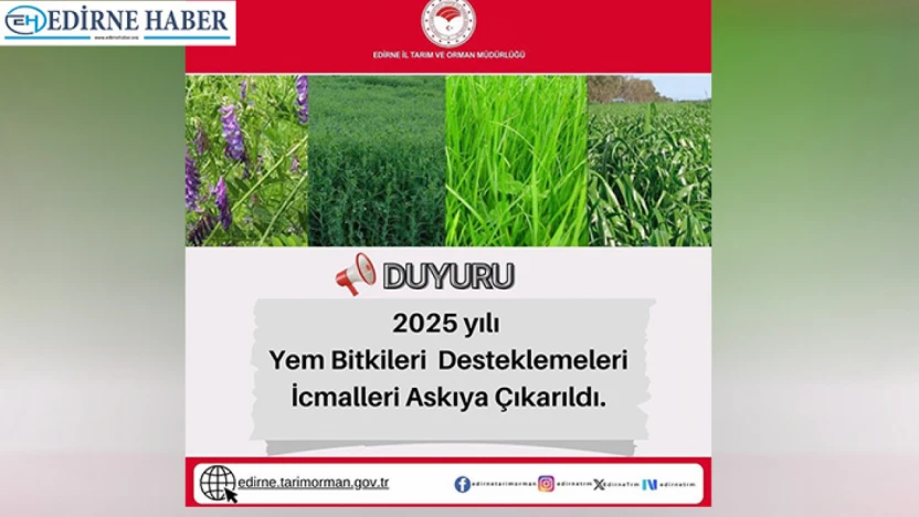 Yem bitkileri desteklerinde askı takvimi duyuruldu