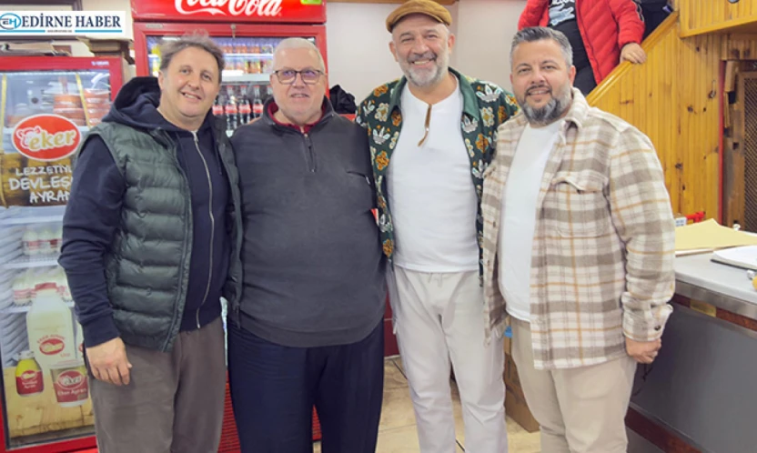 Ciğerci Kemal Usta, ünlü sanatçıları Edirne lezzetiyle ağırladı