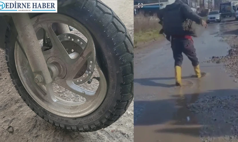 Çukur kazaya neden oldu: Motorlu sürücü yaralandı