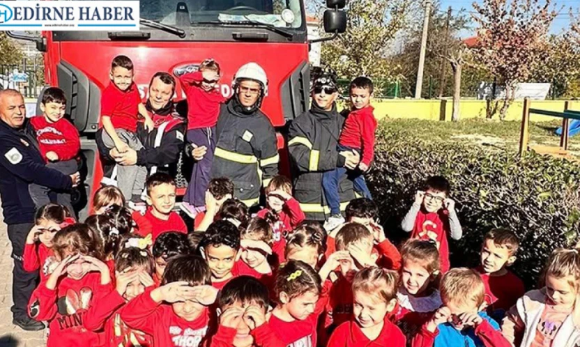 Cumhuriyet Anaokulu'nda yangın güvenliği eğitimi
