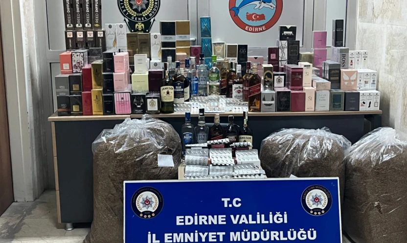 Edirne'de kaçak ürün operasyonu