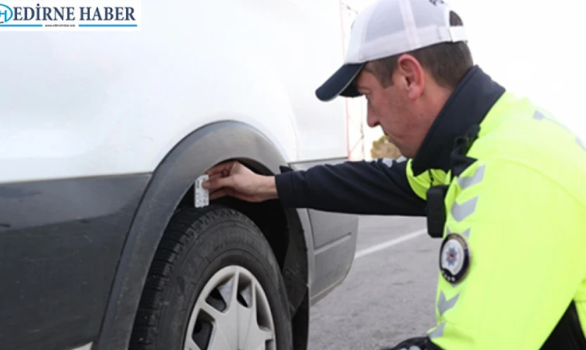 Edirne'de kış lastiği dönemi açıldı