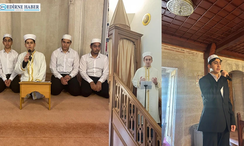 Edirne'de Kur'an kursu öğrencilerinden hutbe başarısı