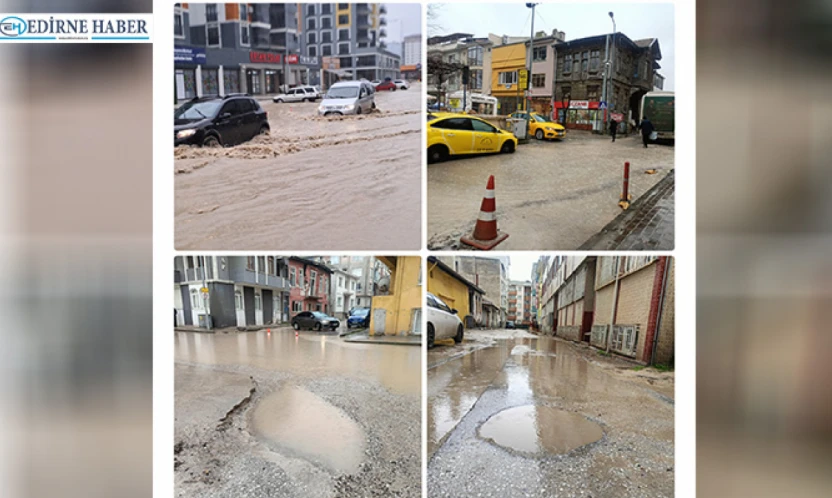 Edirne'de sağanak alarmı: Yetersiz altyapı yine sınıfta kaldı