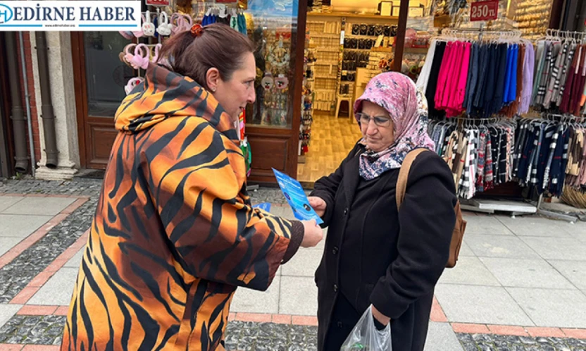 Edirnelilere hak ve özgürlük bilinci için broşürlü anlatım