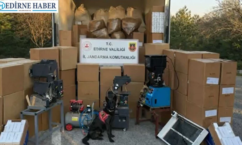 Jandarmadan İstasyon Mahallesi'nde kaçak sigara operasyonu