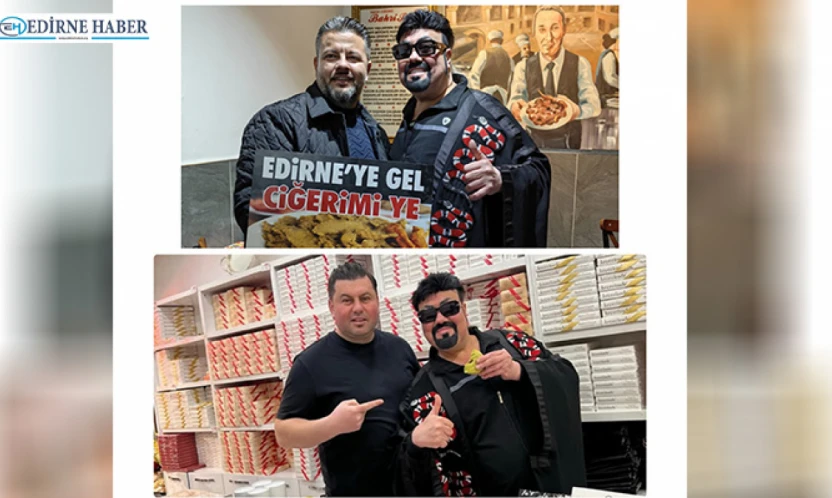 Kobra Murat'tan Edirne'de tava ciğer ve tatlı molası