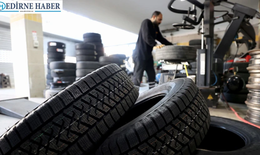 Lastikçilerde 'kış lastiği' mesaisi