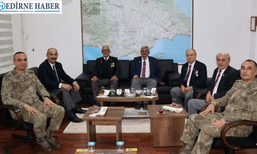 Muharip Gazilerden Tuğgeneral Sarp'a nezaket ziyareti