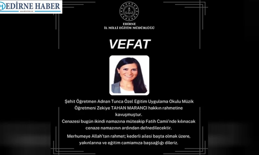 Müzik Öğretmeni hastalığa yenik düştü