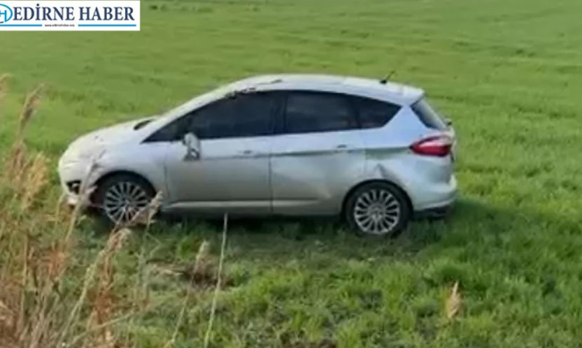 Otomobil tarlaya uçtu, Sürücüsü yaralandı