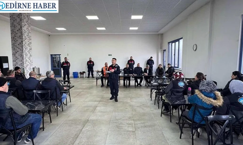 Süloğlu OSB'de Jandarmadan iş güvenliği ve KADES bilgilendirmesi