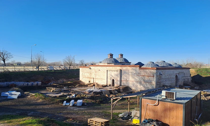 Tarihi Gazi Mihal Hamamı'nda restorasyonun ilk etabı tamamlandı