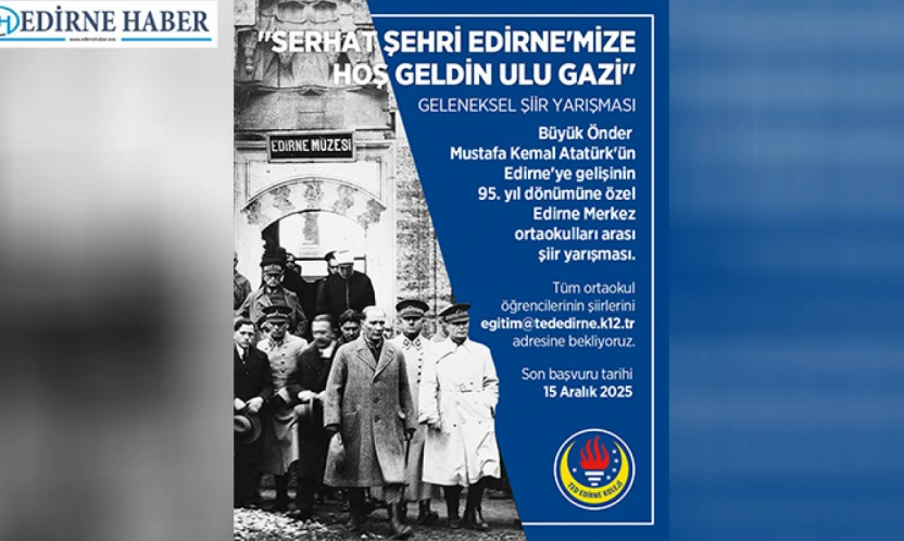 TED Edirne Koleji Atatürk coşkusunu şiirlerle yaşatacak