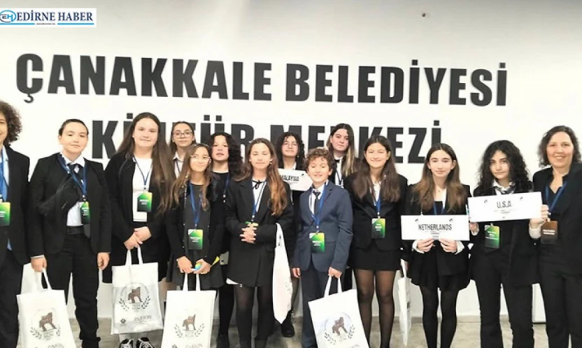 TED Edirne Koleji öğrencilerinden TroyMUN'da büyük başarı