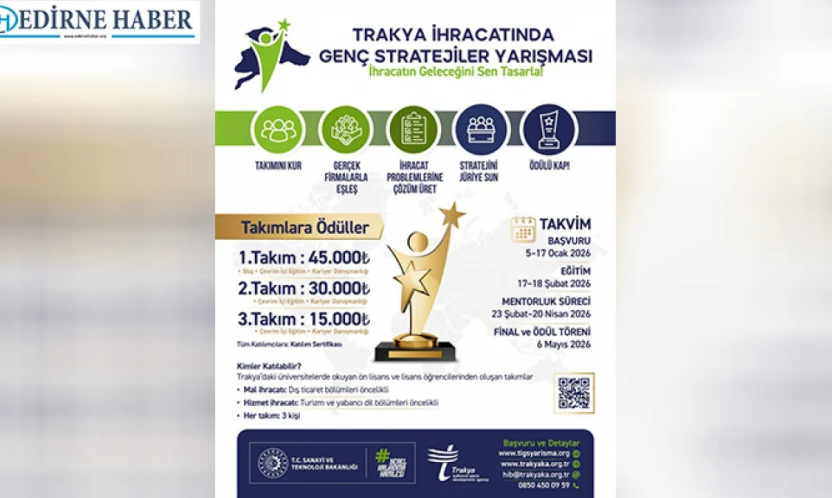 TRAKYAKA'dan gençlere 45 bin TL'lik ihracat yarışması