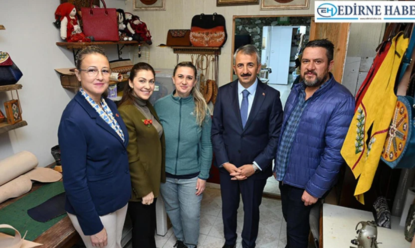 Valisi Sezer'den, deri ustası Kayın çiftine ziyaret